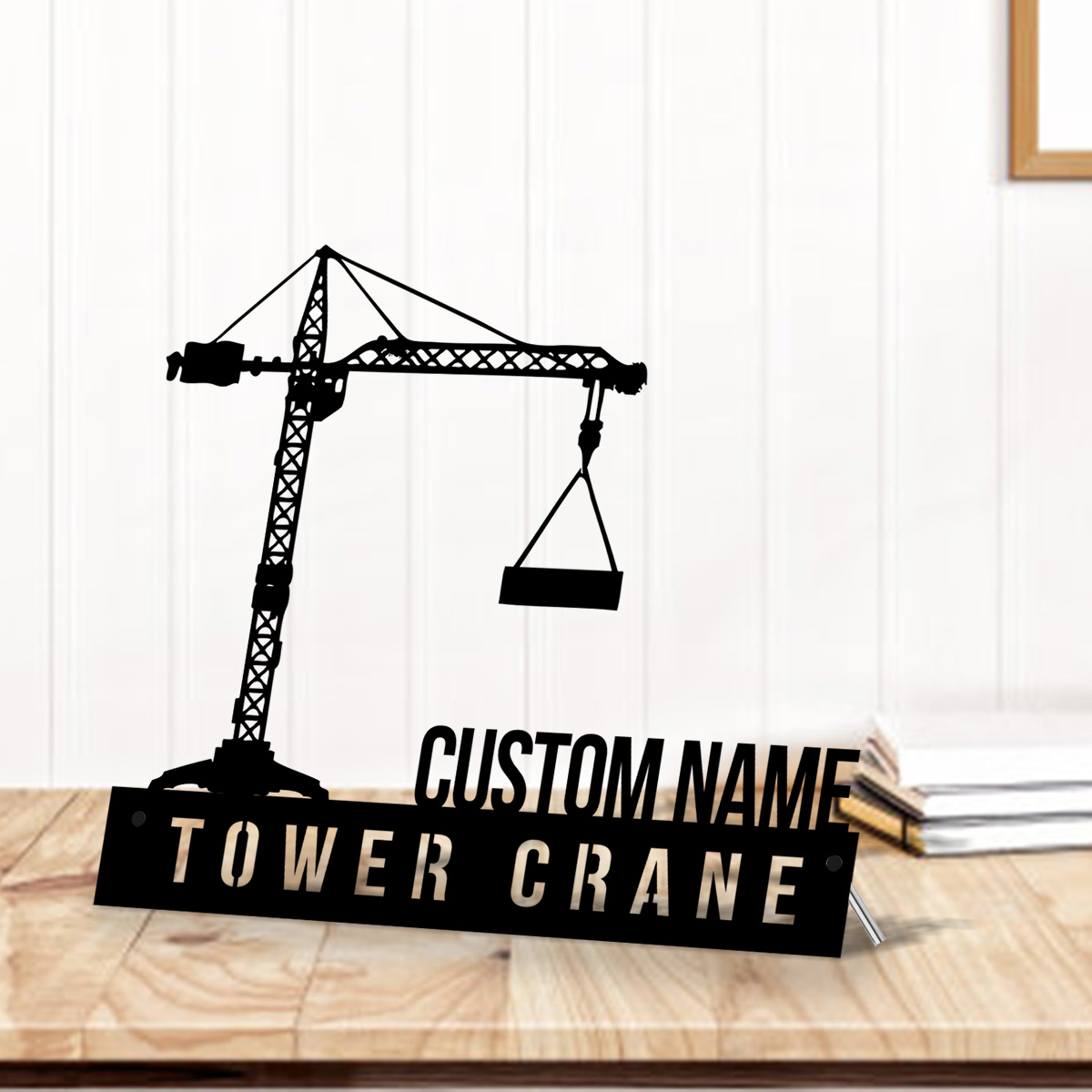 Heavy Equipment Names - Grúa de torre personalizada, placa de