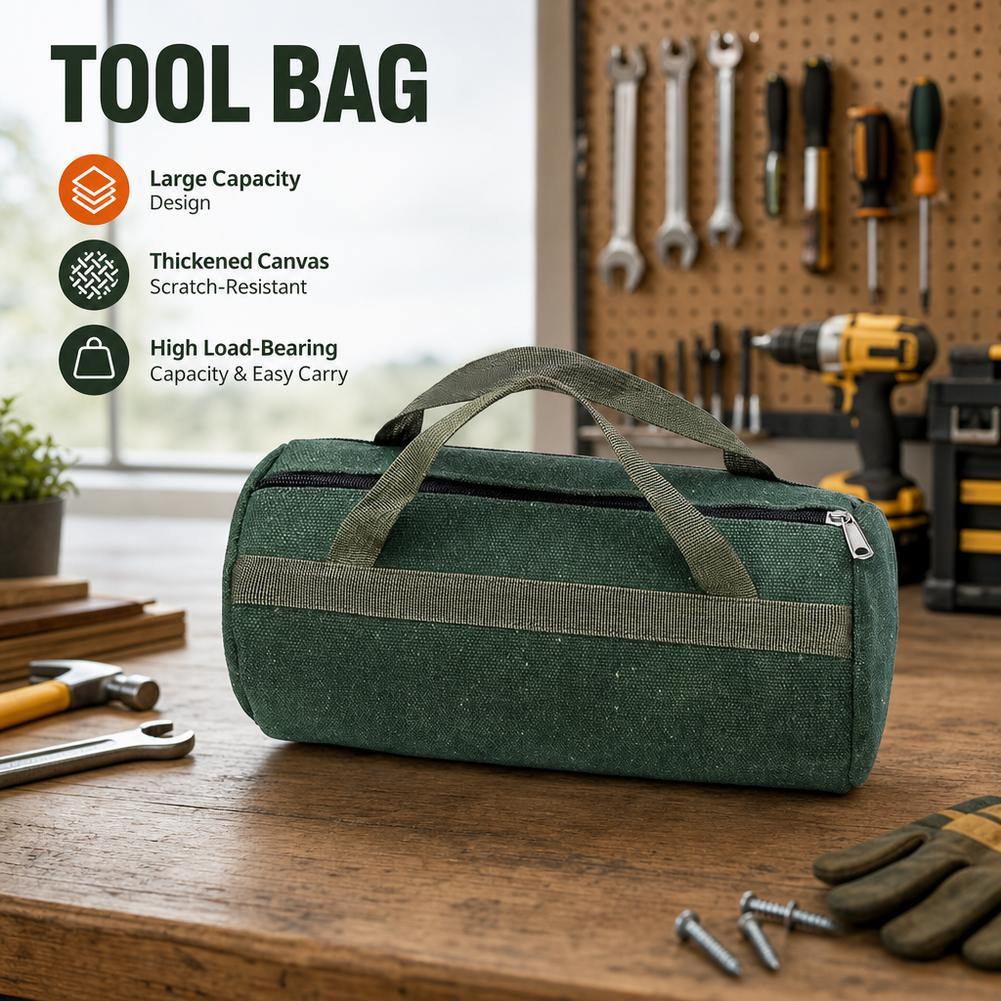 Heavy Equipment Operator - Bolsa de Herramientas Cilíndrica de Lona