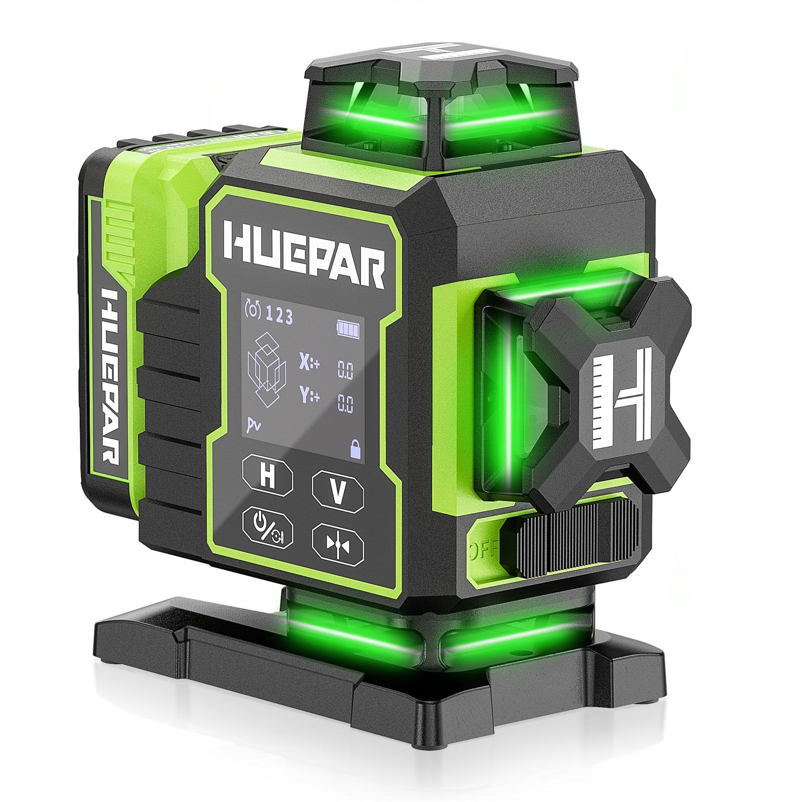 Nivel Láser Verde Huepar W04CG - Laser Level Rotary reseña y precio