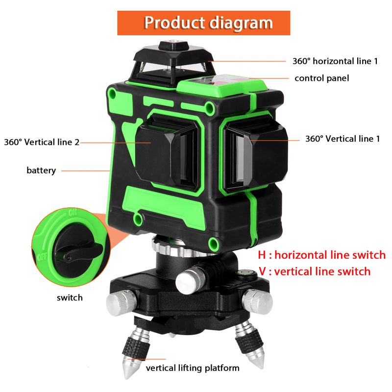 Kit de Nivel Láser Rotatorio d - Laser Level Rotary reseña y precio