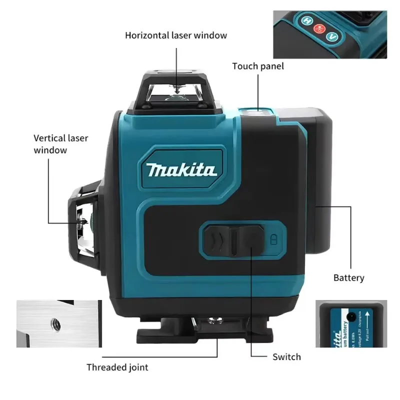 Nivel Láser de 16 Líneas Makit - Laser Level Rotary reseña y precio