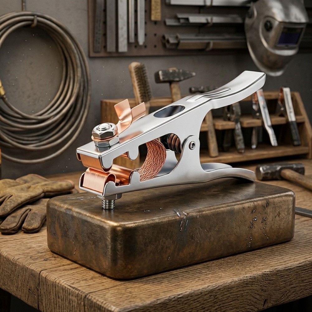 Abrazadera de tierra de cobre  - Welding Heavy Equipment reseña y precio